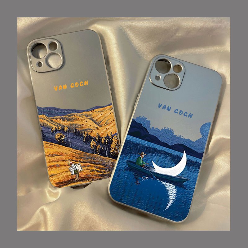 English Van Gogh Landscape vivox90 Mobile Phone Case iqoo11 Electroplated Silver Soft Case x27/Y77 Simple s16
