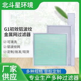 G1初效铝波纹金属网过滤器呼吸空气过滤器废气过滤器无纺布过滤器