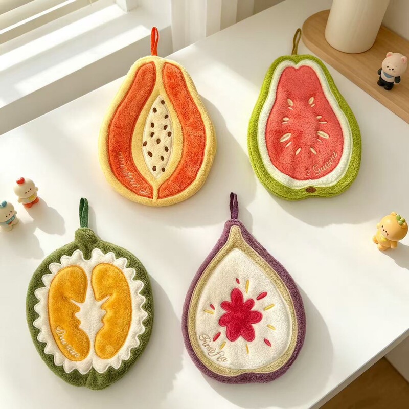 Cross-Border Supply of New Hand Towels, Guava Durian Fruit Towels, Kitchen and Bathroom Towels, Souvenir Gift Towels