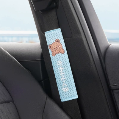 Seat cushion, seat cover: Cartoon Hat Bear Ice - winnie-the-pooh-blue-shoulder-pad