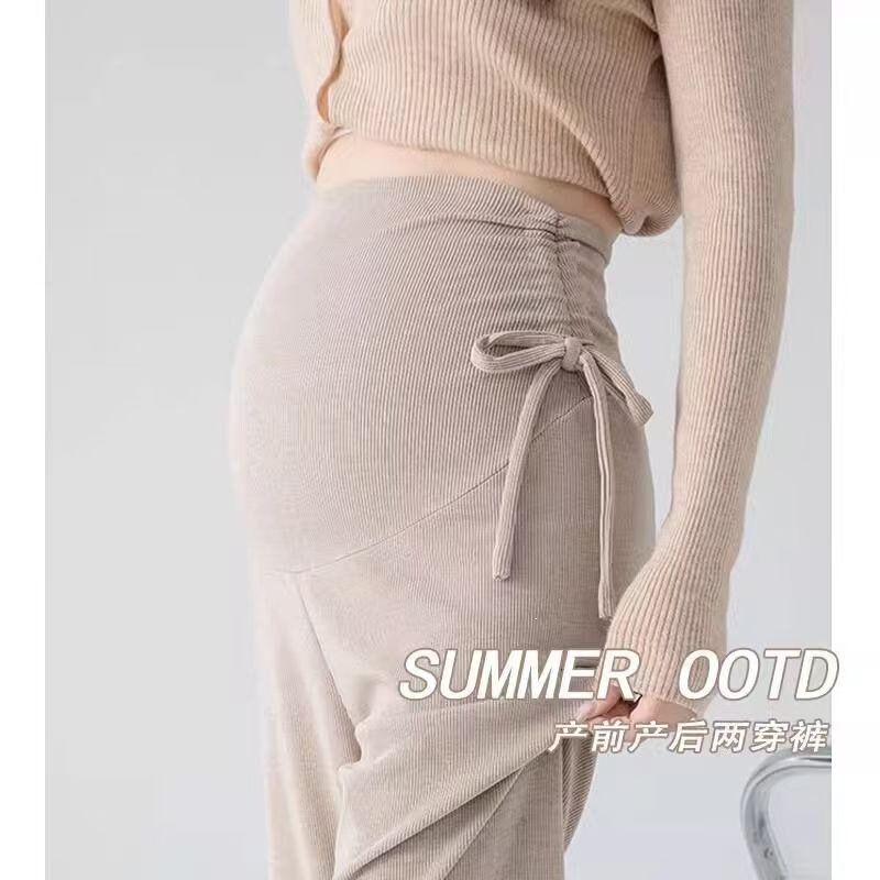 2026 Summer Thin Maternity Pants, Comfortable and Drapey, Loose Wide-Leg Pants, Ice Silk Straight-Leg Drawstring Casual Outerwear for Women 2026 Summer Thin Maternity Pants, Comfortable and Drapey, Loose Wide-Leg Pants, Ice Silk Straight-Leg Drawstring Casual Outerwear for Women