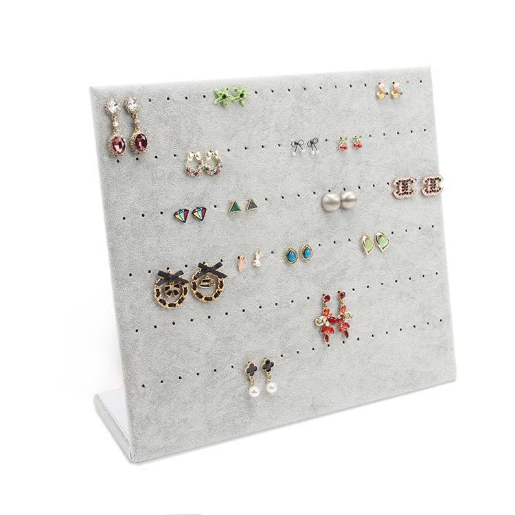 Velvet Simple Jewelry Shelf Jewelry Earrings Board Hanging Necklace Earrings Earrings Storage Box Storage Rack Display Home