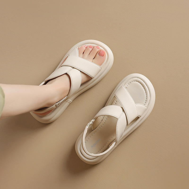 Sandalias de plataforma Augustion para mujer verano 2025 nuevo estilo exterior casual fondo suave con zapatillas de estilo de hadas