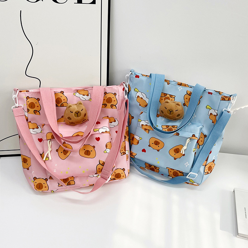 Capacious study bag for elementary school students, cartoon cute doll, new collection