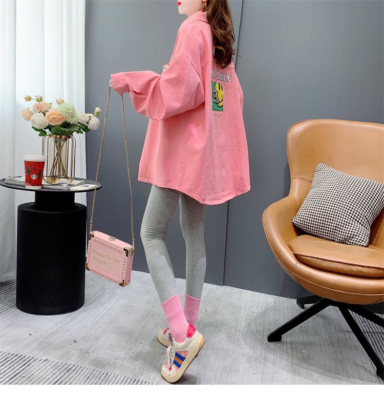 2023新款衬衫女长袖春秋季宽松甜美学院风显瘦透气过臀下半身失踪详情12