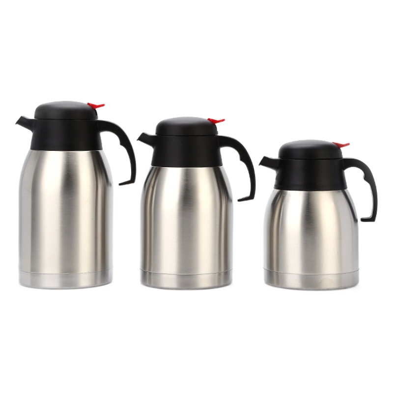 Double-Layer Stainless Steel Vacuum Insulated Pot European Coffee Pot Household Thermos 2L Thermos Bottle Export Gift Logo