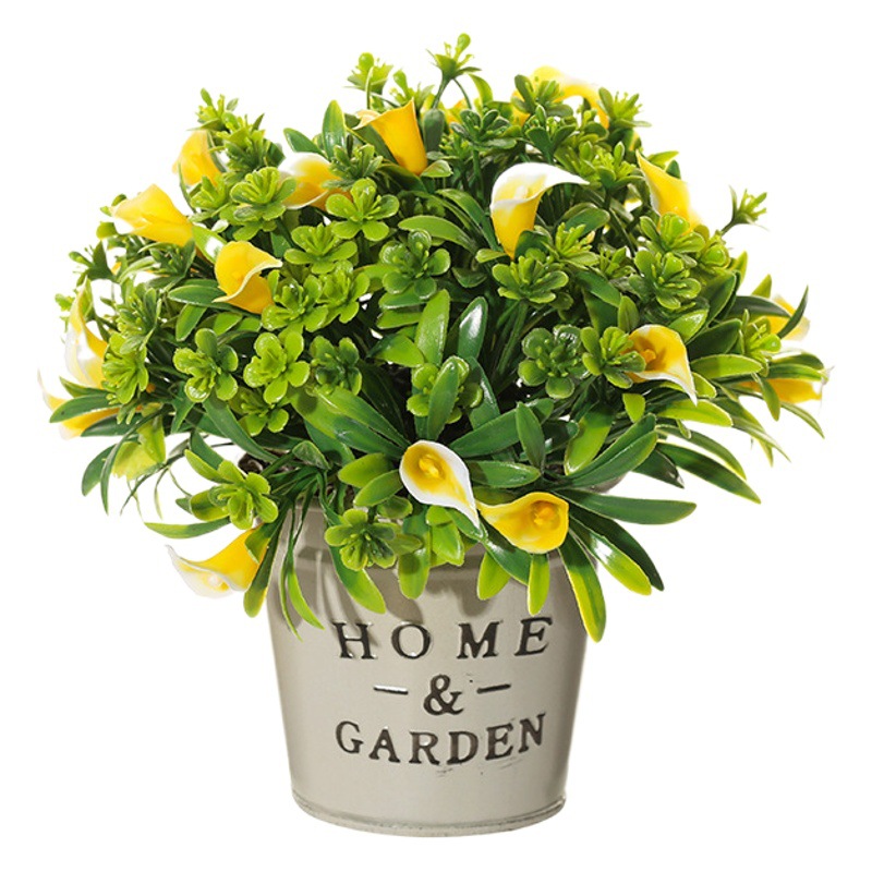 Nueva planta verde artificial Bola de paja bonsai flor artificial bonsai suministro directo de fábrica decoración de interior decoración entrega de una sola pieza