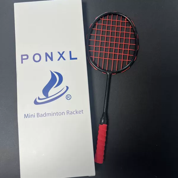 Mini small racket DIY badminton racket can be painted badminton racket real feather line material rigid physical texture