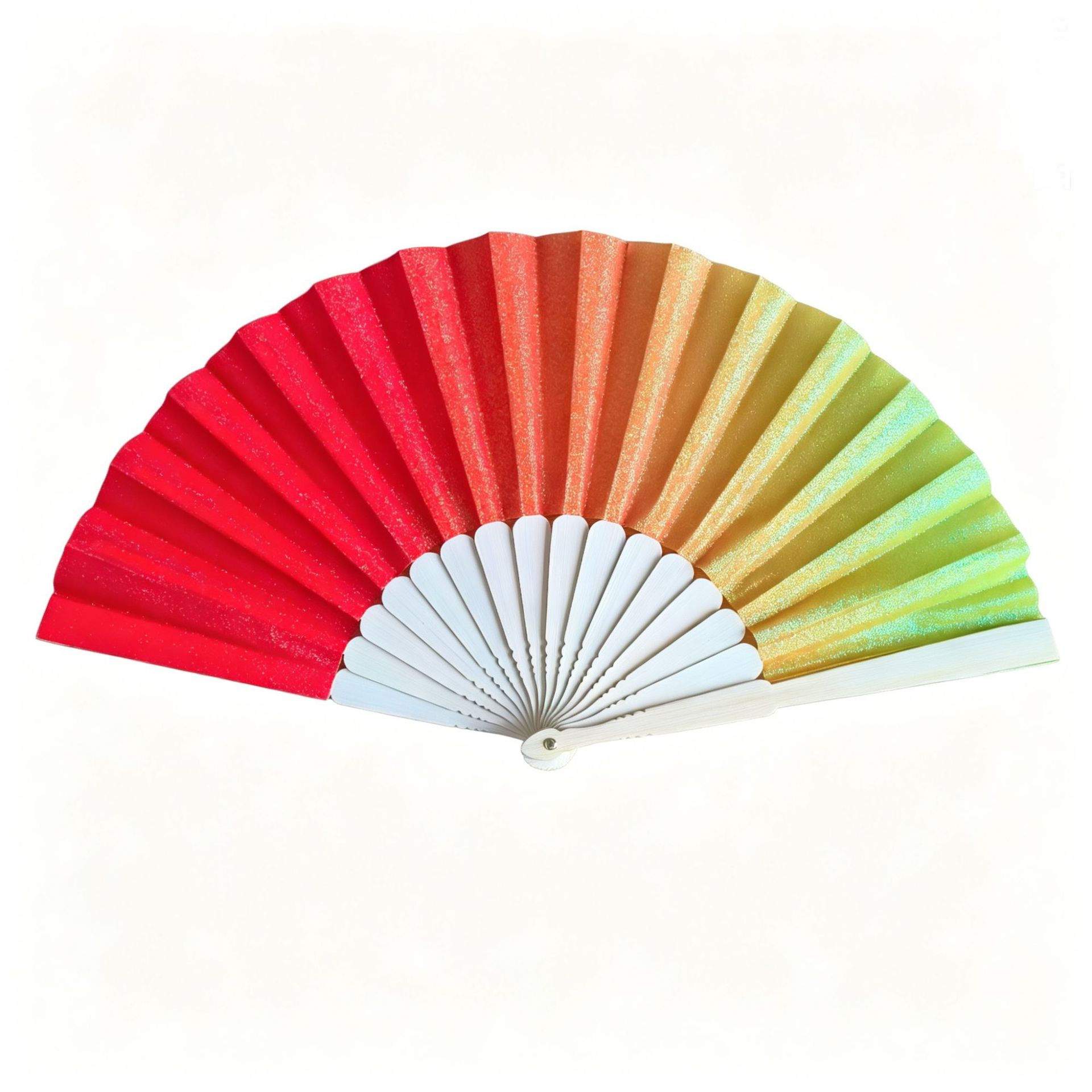 Abanico Plegable de Kung Fu de 33 cm de Plástico para Danza y Artes Marciales