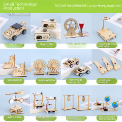 Hand-crank generator for children, primary school students, science experiment, small invention, creative craft DIY material kit, educational toy