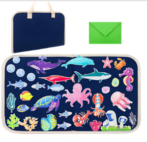 Junta de aprendizaje de fieltro portátil para niños Junta de vestir Puzzle Educación temprana Juguetes de fieltro Junta ocupada Junta de educación temprana para niños