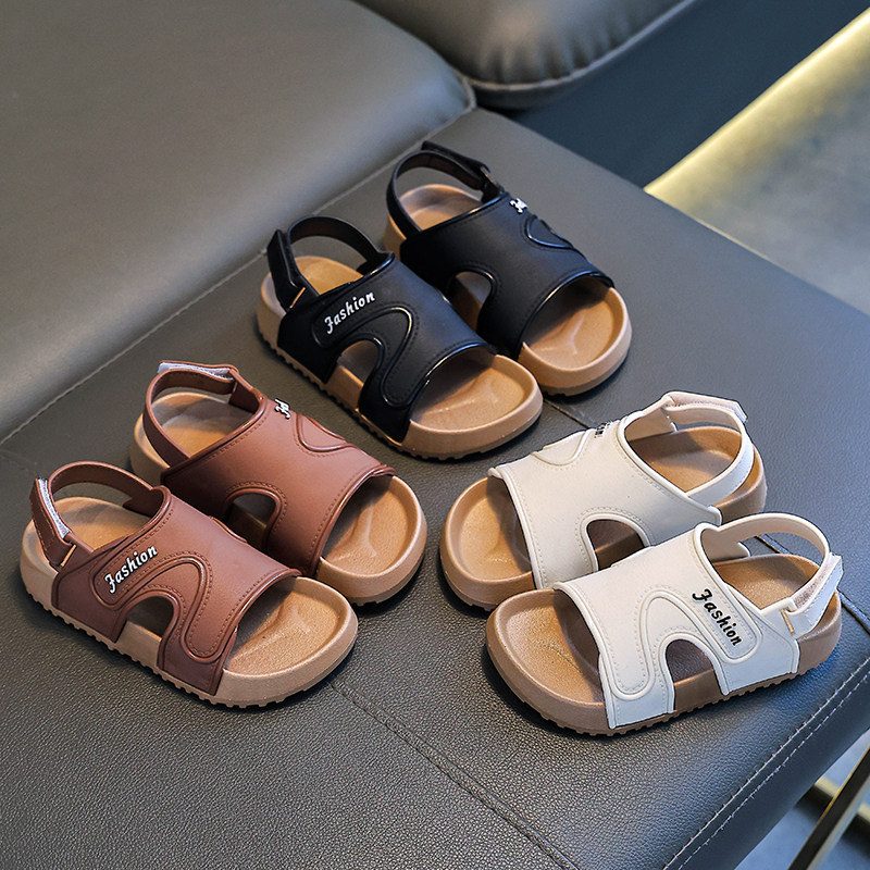 Boys' Sandals, Men's Summer Non-Slip Beach Sandals, Lightweight Soft-Soled Casual Slippers with Velcro Heel Straps Boys' Sandals, Men's Summer Non-Slip Beach Sandals, Lightweight Soft-Soled Casual Slippers with Velcro Heel Straps