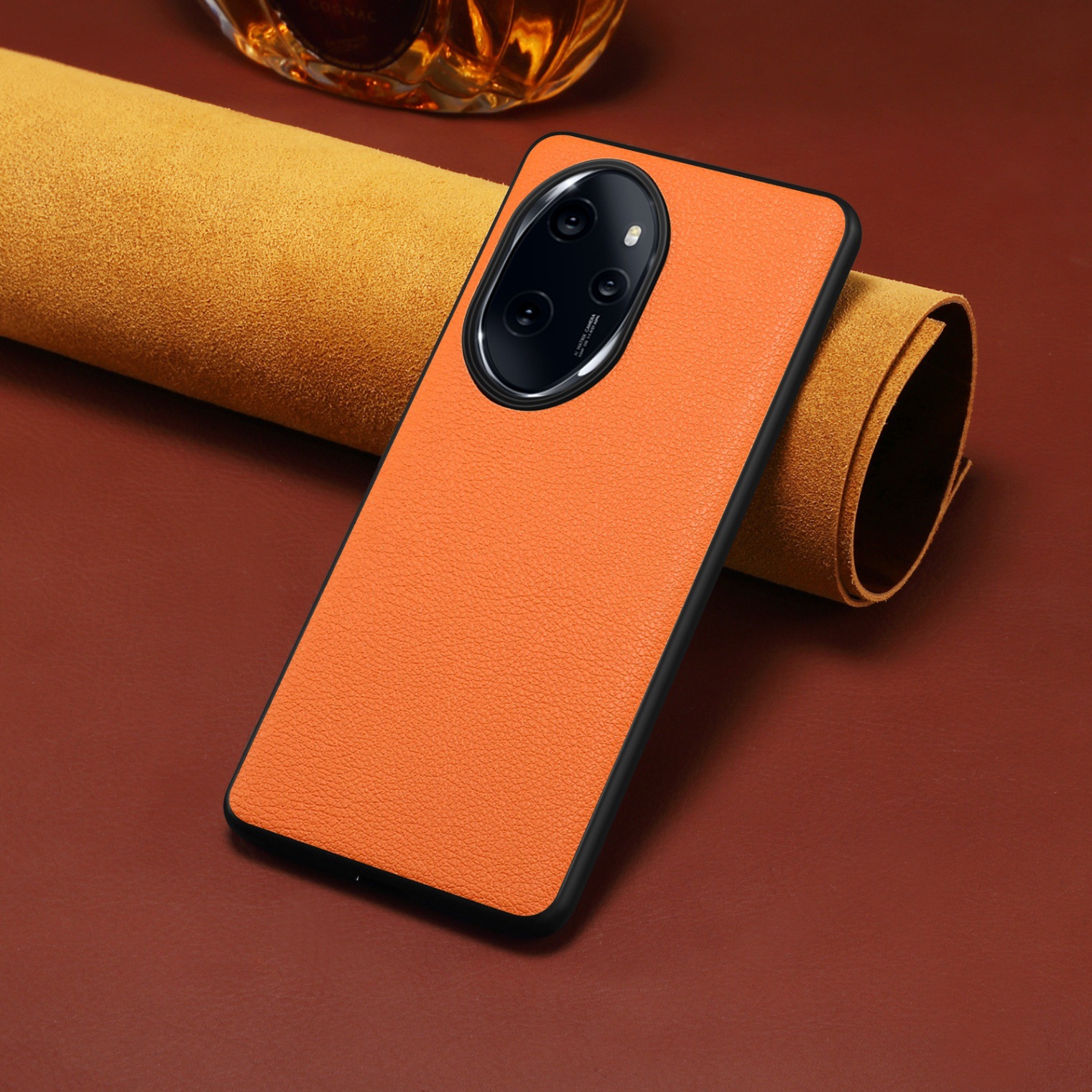 One-Piece Drop-Shipping Deniorpu Imitation Leather Pebbled Leather Case Mobile Phone Back Case Suitable for Honor 100Pro/90Pro