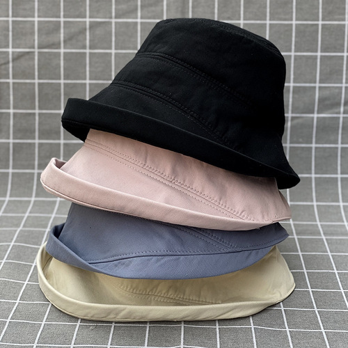 Japanese-style soft cotton hat, spring/summer rolled brim sun protection cloth hat for women, fisherman's hat, sun hat, casual bucket hat to cover face
