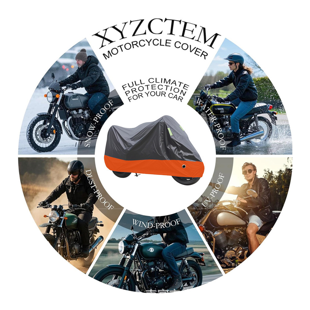 Cross-border exclusive motorcycle cover, sun-proof, rain-proof, dust-proof, thickened, color-blocked, electric vehicle sunshade protective cover