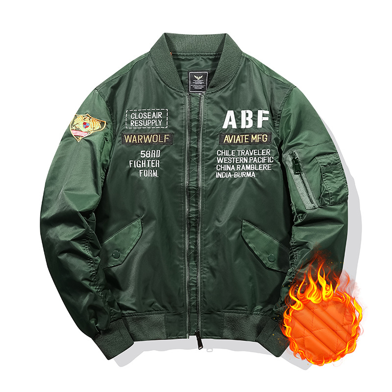 Men's Clothing ins baseball jacket men's and women's trendy brand loose and handsome design niche Harajuku style pilot jacket_voghion.com