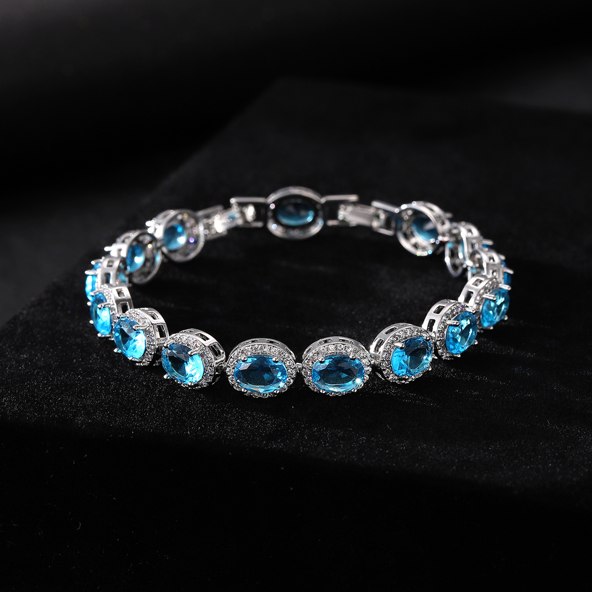 Oval sea blue