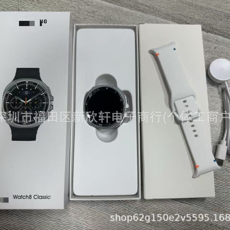 New Cross-Border Galaxy Watch8 Classic Square-Round Smart Sports Watch 1:1 Boot-Up Logo
