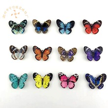 亚克力仿真油墨蝴蝶 发饰配件 手机绳挂件 diy饰品配件 美甲