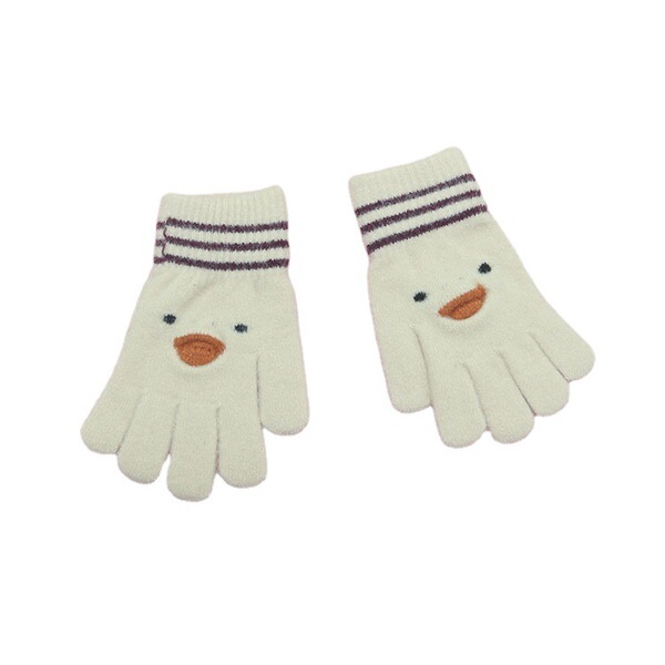 demi-season children's keep warm fleece knitted cartoon gloves for…