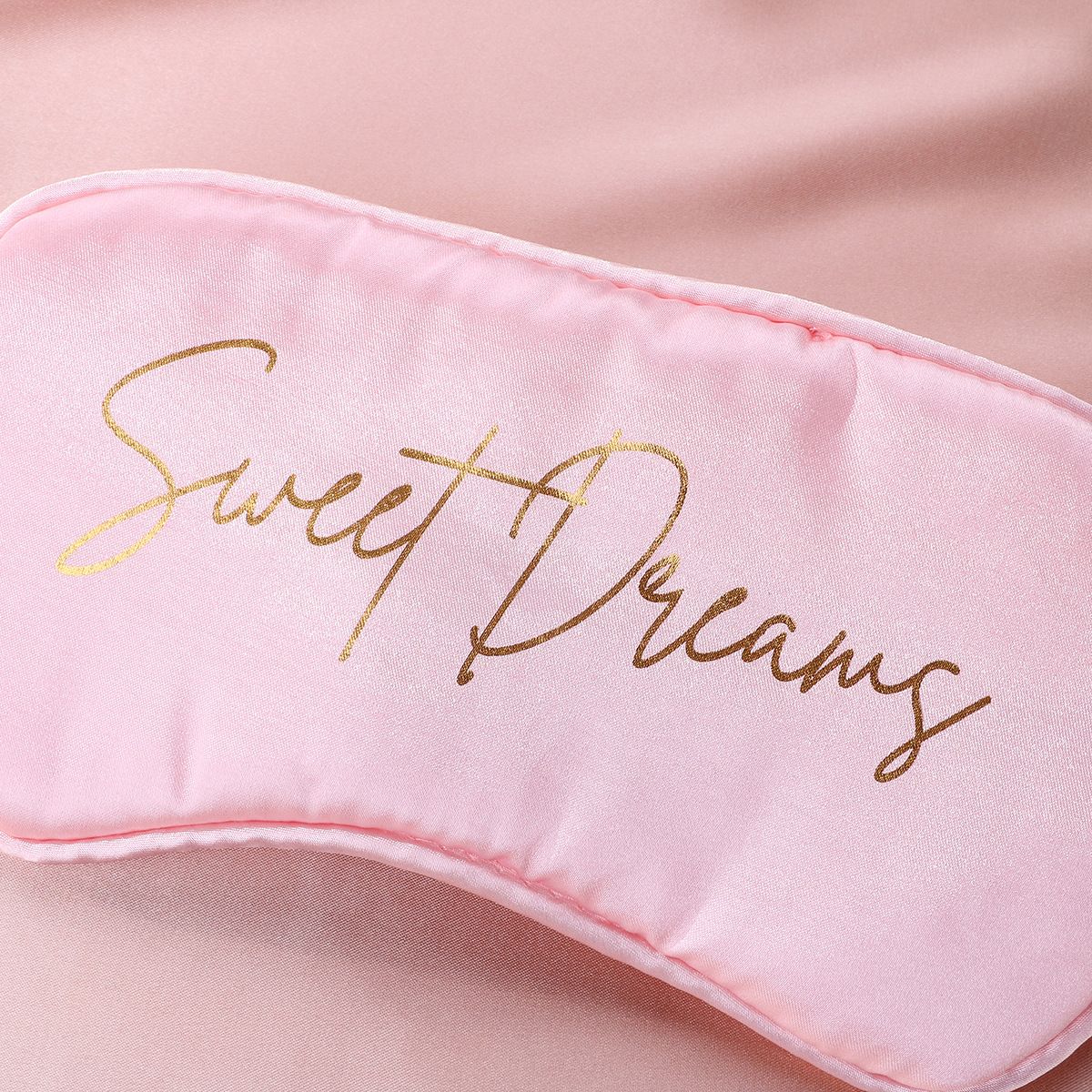 High-end Pink Eye Mask For Sleep, Simple Solid Colour Night Mask_voghion.com