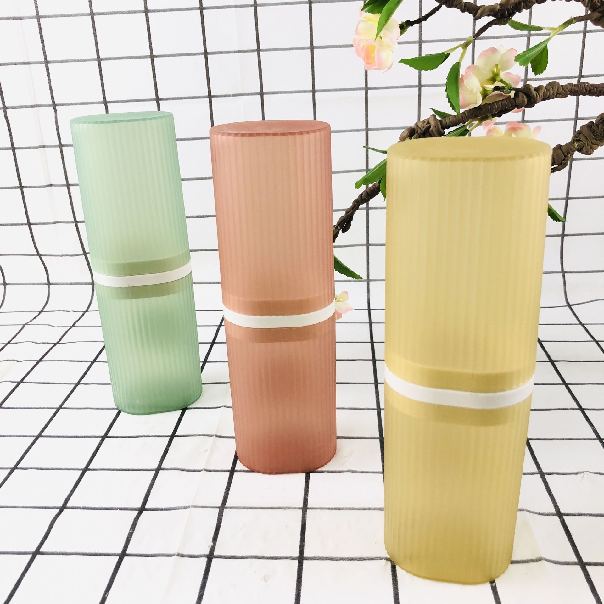 Caja de dientes de viaje portátil, pasta de dientes, cepillo de dientes, juego de almacenamiento, taza de lavado creativa, caja de cepillo de dientes, stock al por mayor