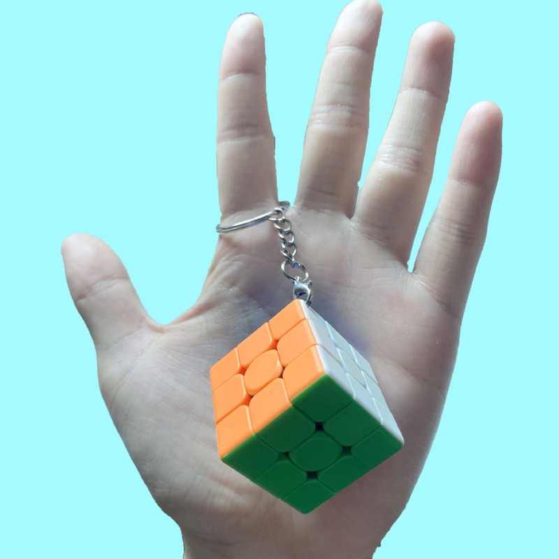ミニ 3 センチメートル ABS 三次ソリッドカラールービックキューブキーホルダー子供の知育玩具楽しいペンダントギフトメーカー卸売|undefined