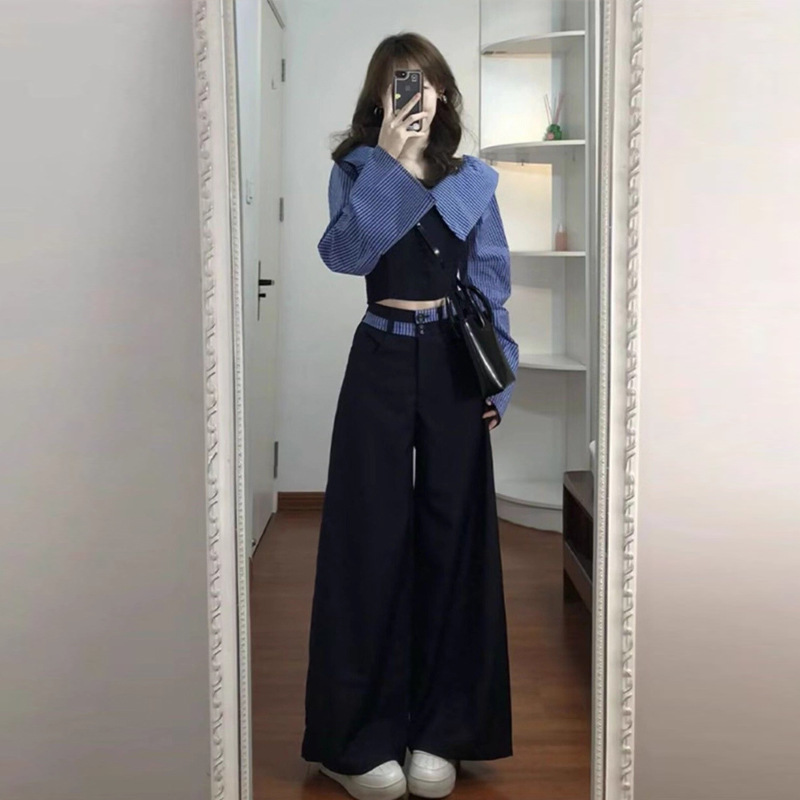 韩系两件套装女2025新款早秋季设计感小众chic气质时尚穿搭一整套|undefined