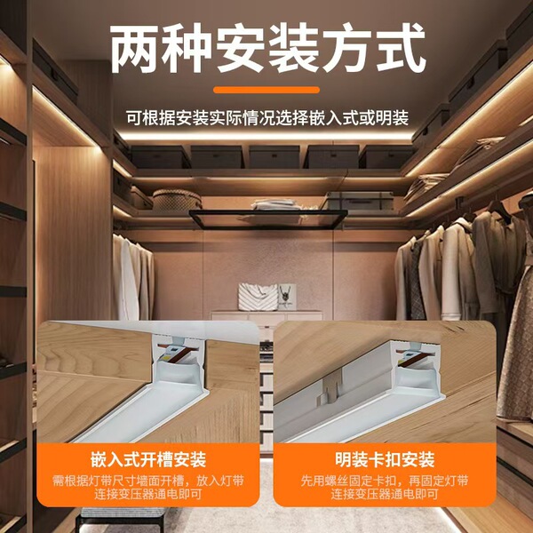 Interior lighting for wardrobe