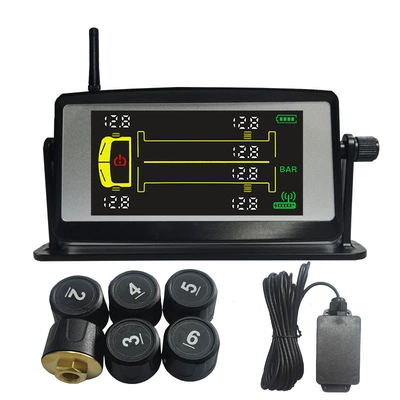 Tire Pressure Detection, Tire pressure monitoring system - hb-full-display-0-18bar0-261psi-6-wheels-repeater