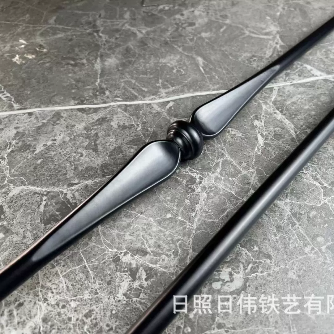 铁艺罗马杆单杆黑色单节铁艺栏杆立柱，14mm圆钢