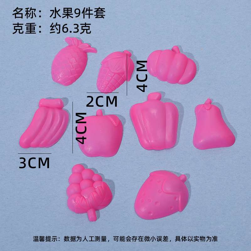 Juego de 9 piezas de fruta