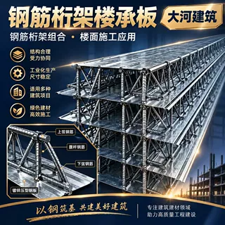 钢筋桁架楼承板镀锌底板厂房钢结构桁架楼承板装配式建筑组合楼板