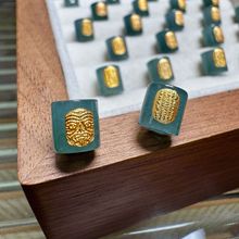 热门款天然蓝水翡翠桶珠五条经扎基拉姆路路通S925银古法金配件DI