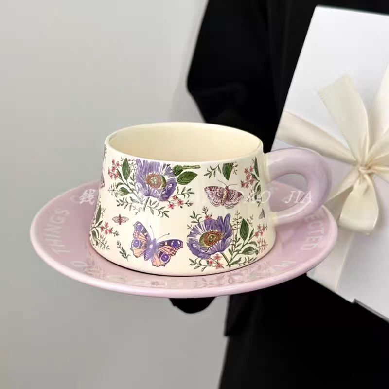 高档生日礼女生伴手礼物Garden设计师鸢陶瓷杯碟咖啡杯子午茶杯|undefined