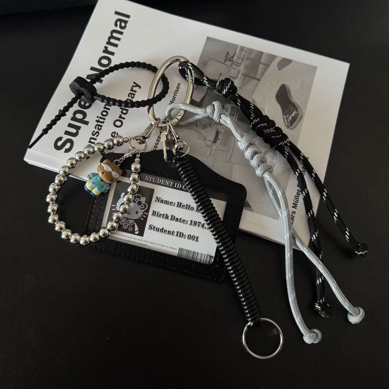 Hawaiian k horizontal card holder pendant