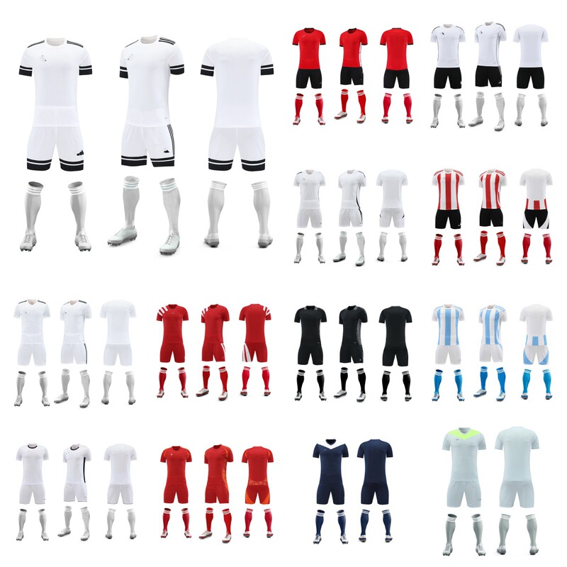 Factory Direct Sales of Football Uniforms Without Team Logos, Short-Sleeved Football Jerseys, Football Shirts Without Pockets, Can Be Sold Separately Factory Direct Sales of Football Uniforms Without Team Logos, Short-Sleeved Football Jerseys, Football Shirts Without Pockets, Can Be Sold Separately