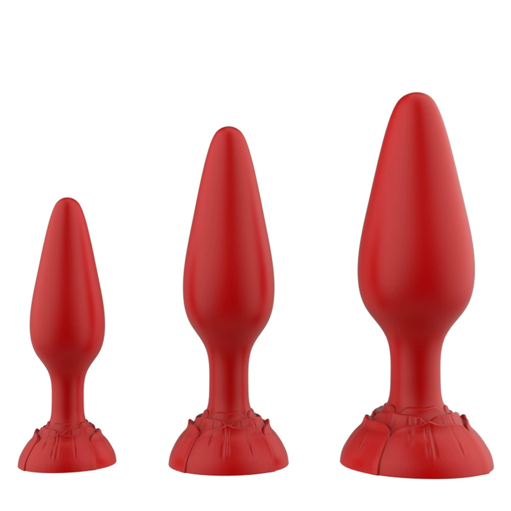 Триножник анал рRose anal plug three-piece set, backcourt masturbation supplies, adult silicone anal plug, enema beads, adult sex toys