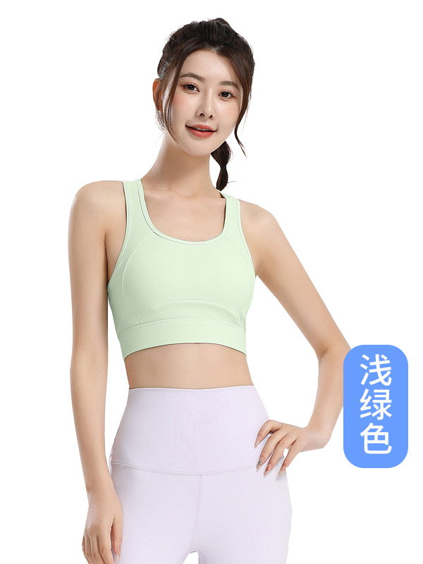 Nueva taza fija de alta resistencia a prueba de choque chaleco de fitness integrado para reunir la belleza de la espalda corredor bra ropa interior deportiva mujer