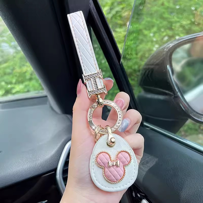 New Car Keychain Ring Access Card Protective Cover Water Drop-Shaped Elevator Card Holder Integrated Car Keychain for Women