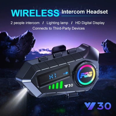 Bluetooth Headset Intercom for Motorcycles, Waterproof: Motorcycle Helmet Headset