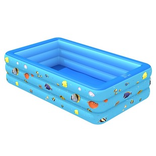 Family Indoor and Outdoor Inflatable Swimming Pool for Adults and Children Pvc Square Pool Inflatable Pool Swimming Pool Blue