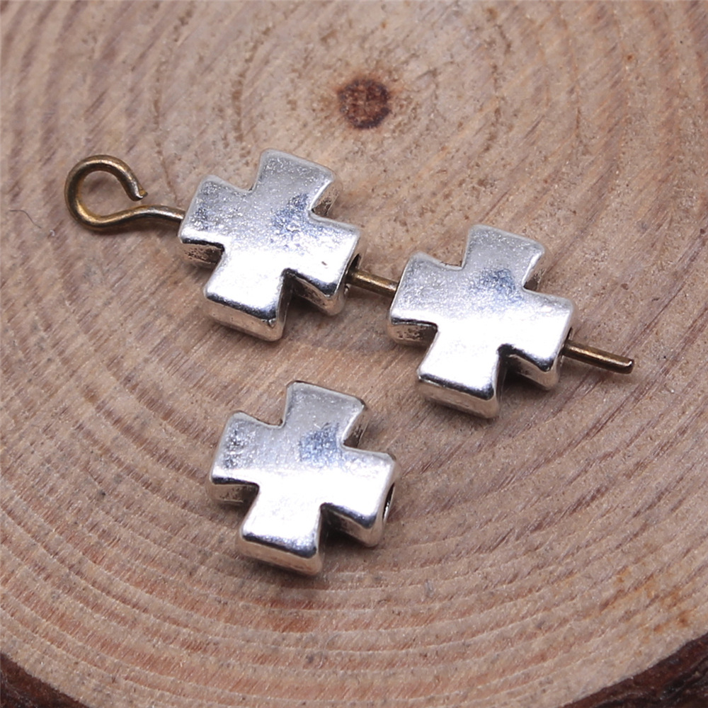 1 Piece Simple Style Cross Alloy Plating Beads Jewelry Accessories display picture 1