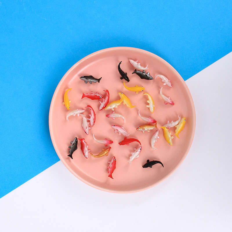 迷你仿真食玩锦鲤模型微缩场景造景鲤鱼道具diy手工配件材料批发