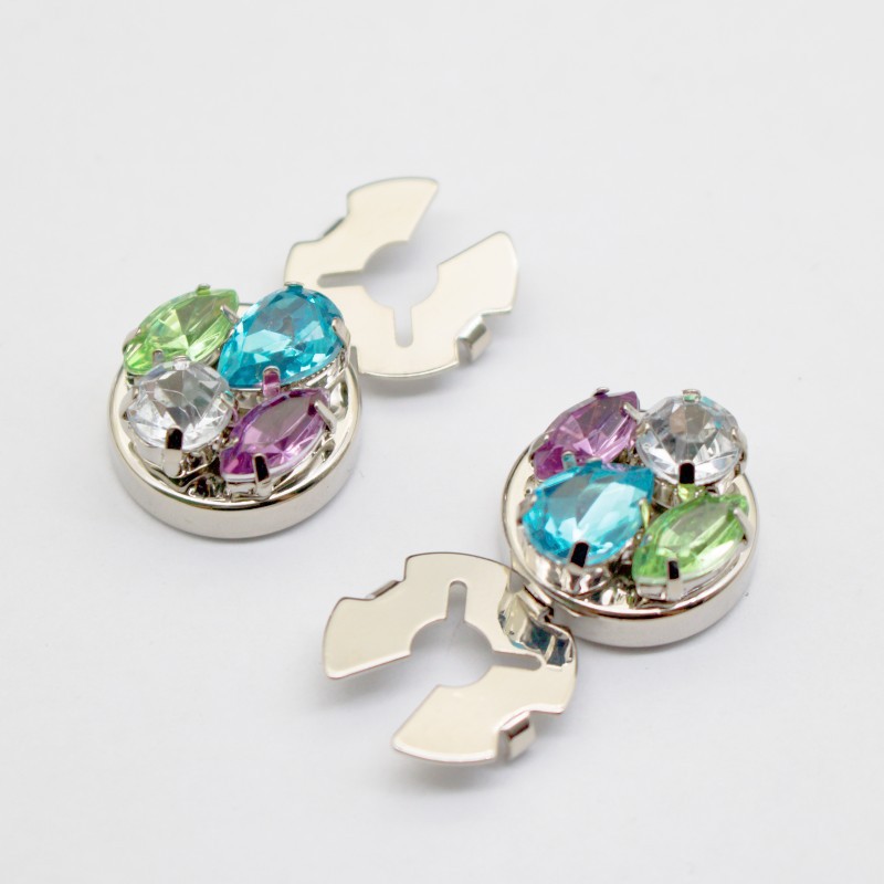 All Seasons Season 1 Pair Elegant Glam Geometric Brass Plating Acrylic Rhinestones Unisex Cufflinks