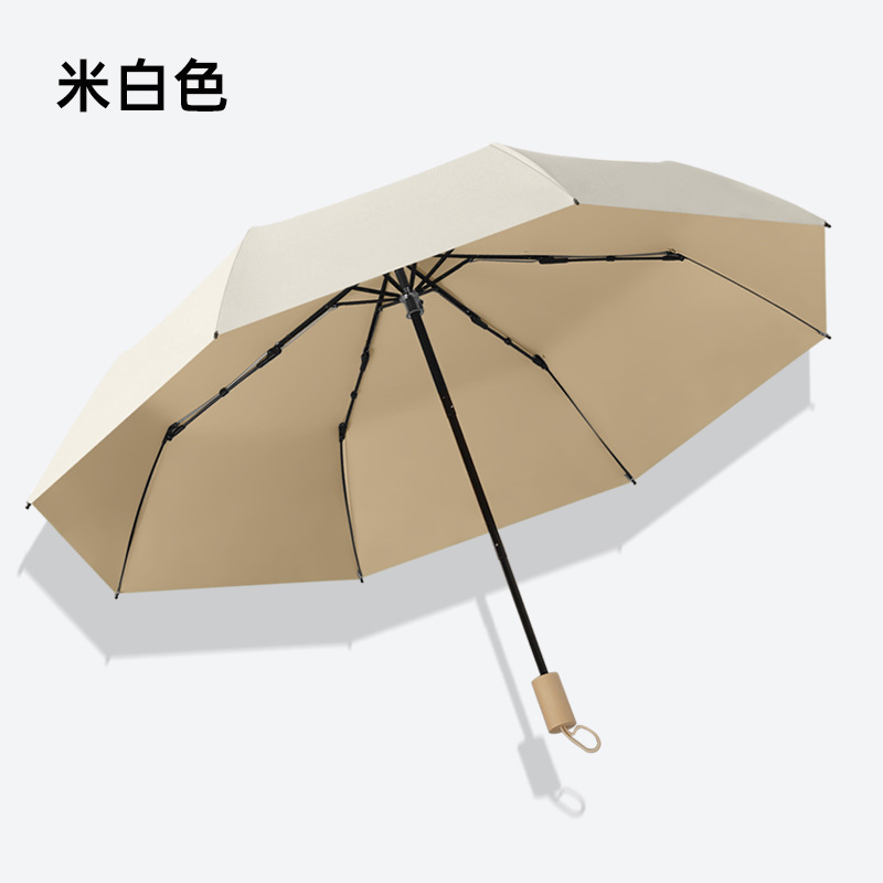 16本骨カラープラスチック折りたたみ傘 強化晴雨兼用日傘 日焼け防止・UVカット 大型日傘|undefined