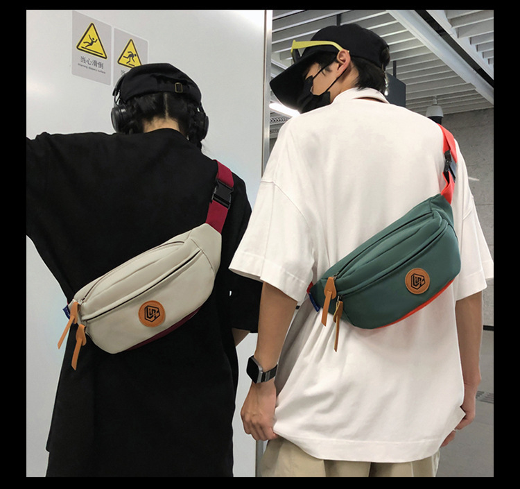 Simple and sporty trendy brand chest bags for both men and women, student waist bags, large-capacity niche single-shoulder bags, crossbody bags for women undefined