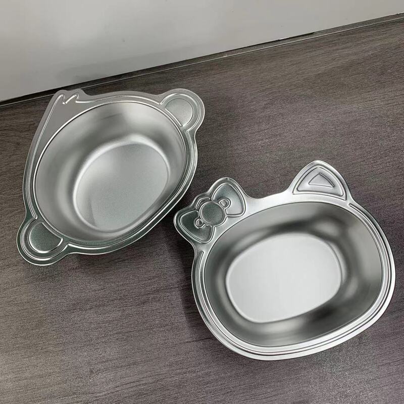 不锈钢小熊食品级卡通餐盘儿童宝宝饭碗吃饭可爱专用家用辅食|undefined