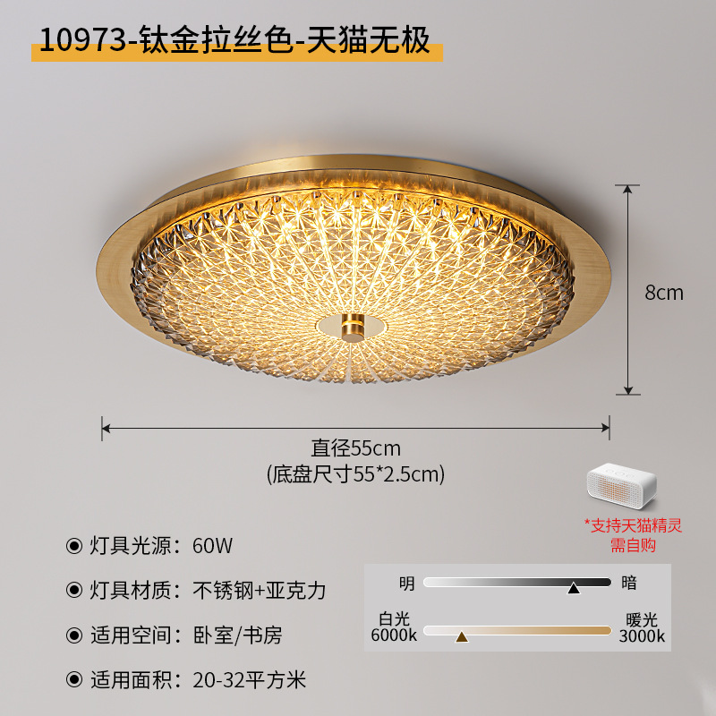 Luz de techo del dormitorio 2026 nuevo estilo medieval moderno simple ligero lujoso sensación de alto nivel dormitorio principal comedor luz 118L