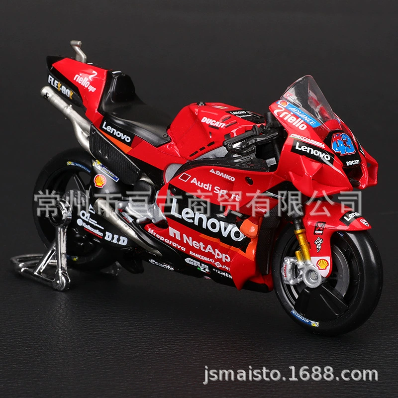 Yamaha, Honda, реалистичная металлическая гоночная машина, масштаб 1:18, 2022